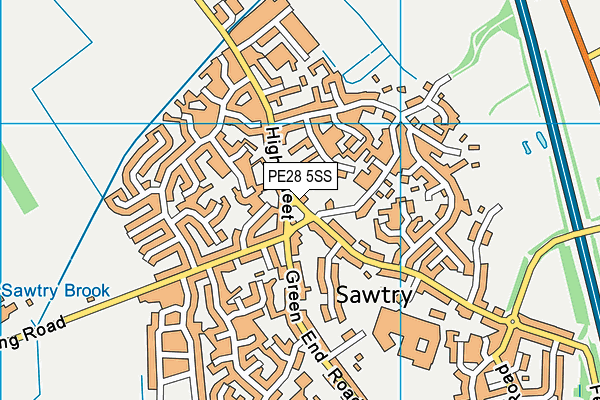 PE28 5SS map - OS VectorMap District (Ordnance Survey)