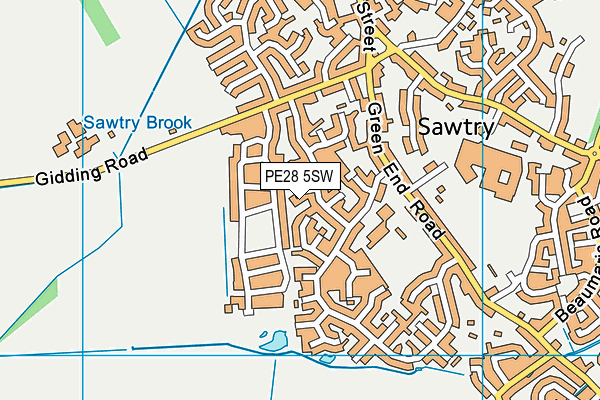 PE28 5SW map - OS VectorMap District (Ordnance Survey)