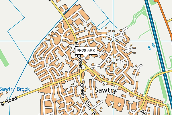 PE28 5SX map - OS VectorMap District (Ordnance Survey)