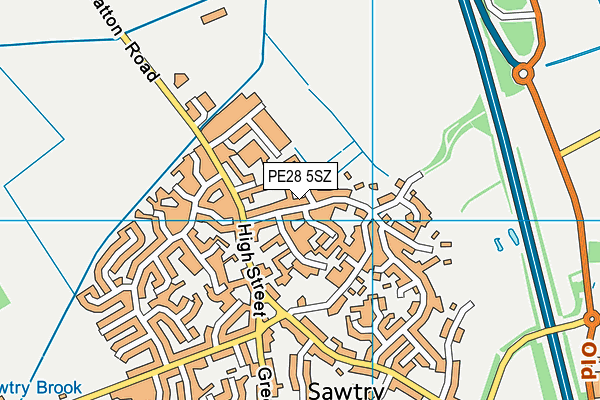 PE28 5SZ map - OS VectorMap District (Ordnance Survey)