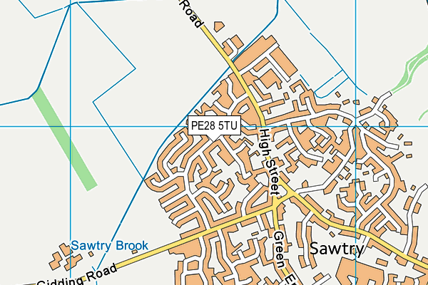 PE28 5TU map - OS VectorMap District (Ordnance Survey)