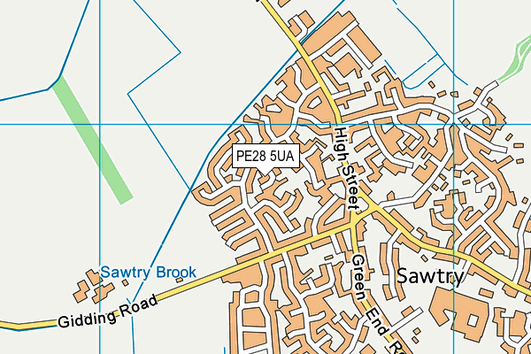 PE28 5UA map - OS VectorMap District (Ordnance Survey)