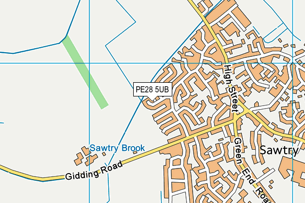 PE28 5UB map - OS VectorMap District (Ordnance Survey)