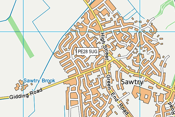 PE28 5UG map - OS VectorMap District (Ordnance Survey)