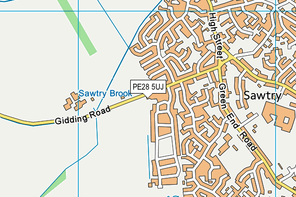 PE28 5UJ map - OS VectorMap District (Ordnance Survey)