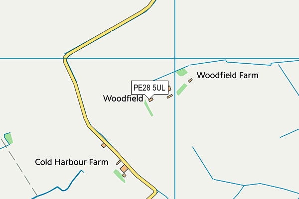 PE28 5UL map - OS VectorMap District (Ordnance Survey)