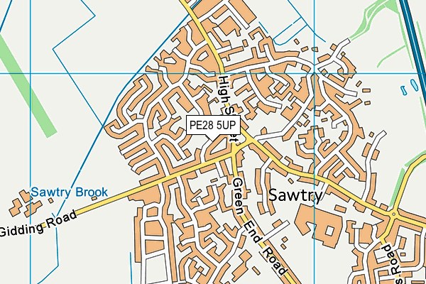 PE28 5UP map - OS VectorMap District (Ordnance Survey)