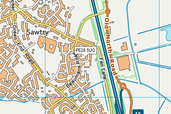 PE28 5UQ map - OS VectorMap District (Ordnance Survey)