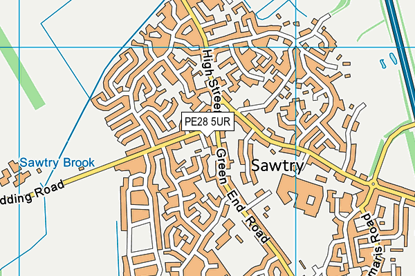 PE28 5UR map - OS VectorMap District (Ordnance Survey)