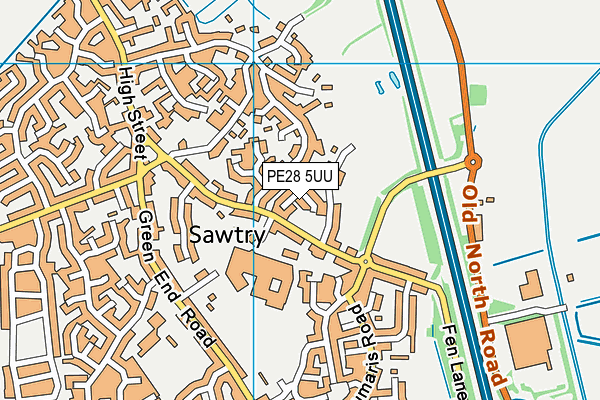 PE28 5UU map - OS VectorMap District (Ordnance Survey)