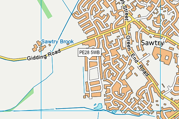 PE28 5WB map - OS VectorMap District (Ordnance Survey)