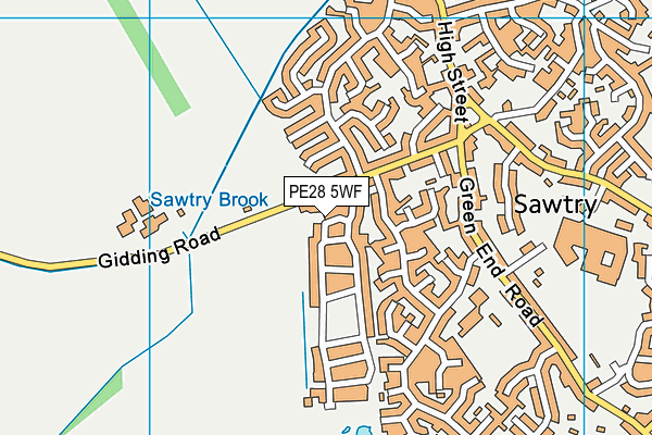 PE28 5WF map - OS VectorMap District (Ordnance Survey)