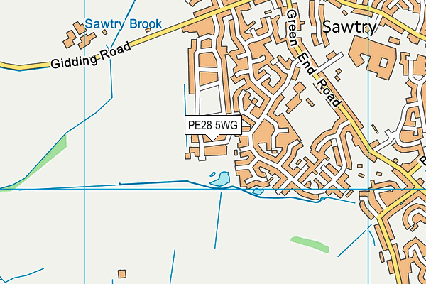 PE28 5WG map - OS VectorMap District (Ordnance Survey)