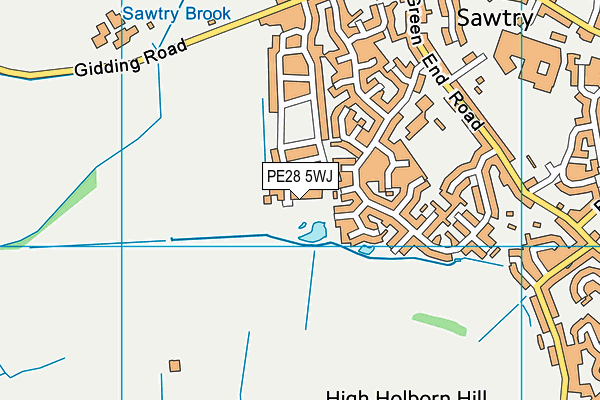 PE28 5WJ map - OS VectorMap District (Ordnance Survey)