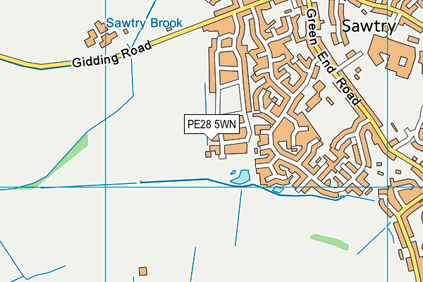 PE28 5WN map - OS VectorMap District (Ordnance Survey)