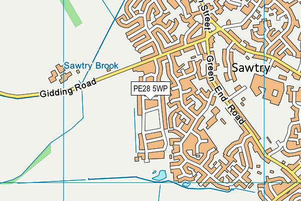 PE28 5WP map - OS VectorMap District (Ordnance Survey)