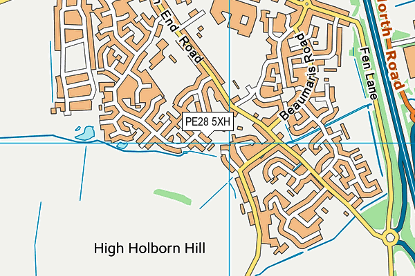 PE28 5XH map - OS VectorMap District (Ordnance Survey)