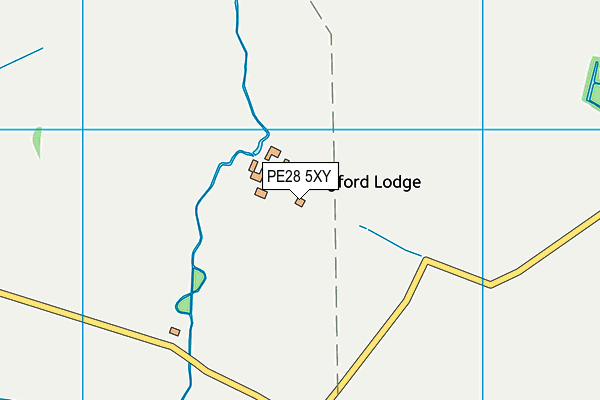 PE28 5XY map - OS VectorMap District (Ordnance Survey)