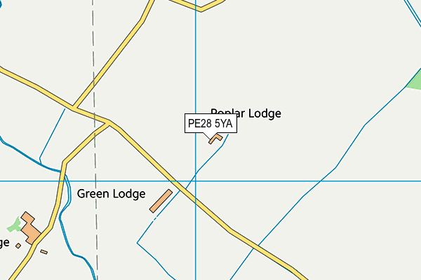 PE28 5YA map - OS VectorMap District (Ordnance Survey)