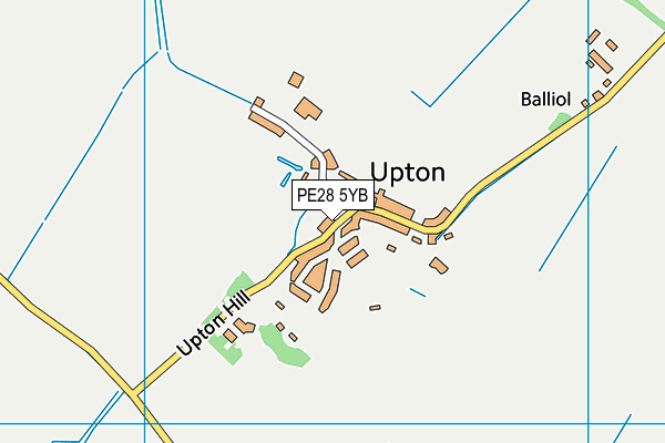 PE28 5YB map - OS VectorMap District (Ordnance Survey)