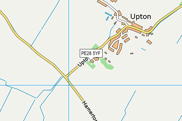 PE28 5YF map - OS VectorMap District (Ordnance Survey)