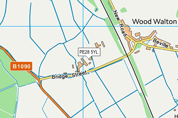 PE28 5YL map - OS VectorMap District (Ordnance Survey)