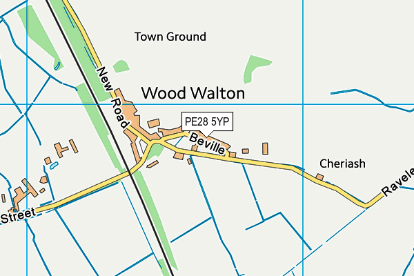 PE28 5YP map - OS VectorMap District (Ordnance Survey)