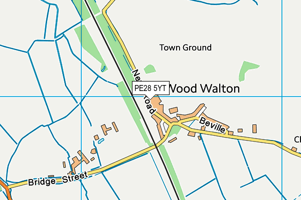 PE28 5YT map - OS VectorMap District (Ordnance Survey)