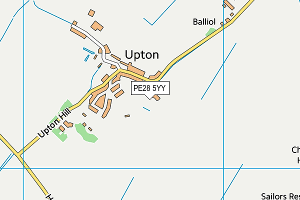 PE28 5YY map - OS VectorMap District (Ordnance Survey)