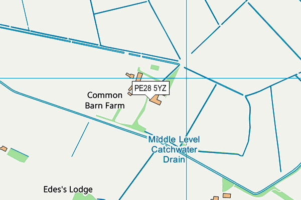 PE28 5YZ map - OS VectorMap District (Ordnance Survey)