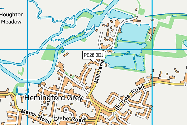 PE28 9DJ map - OS VectorMap District (Ordnance Survey)