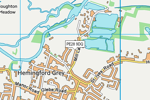 PE28 9DQ map - OS VectorMap District (Ordnance Survey)