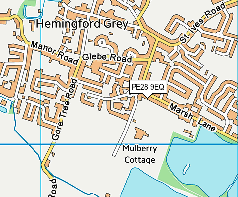 PE28 9EQ map - OS VectorMap District (Ordnance Survey)