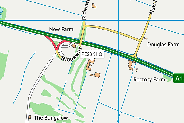 Hemingford Abbots Golf Course (Closed) map (PE28 9HQ) - OS VectorMap District (Ordnance Survey)