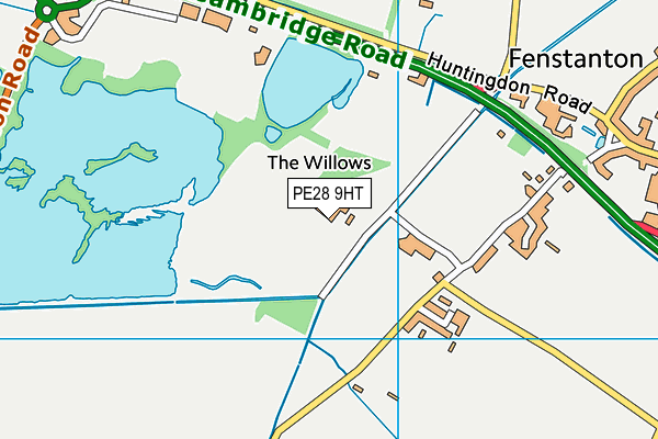 PE28 9HT map - OS VectorMap District (Ordnance Survey)