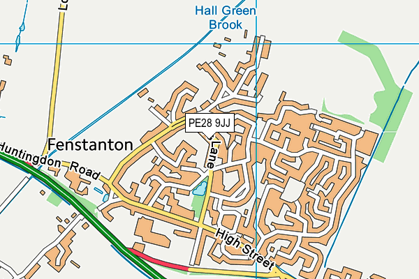 PE28 9JJ map - OS VectorMap District (Ordnance Survey)