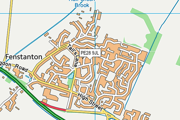 PE28 9JL map - OS VectorMap District (Ordnance Survey)