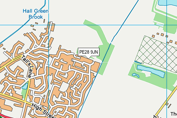 PE28 9JN map - OS VectorMap District (Ordnance Survey)