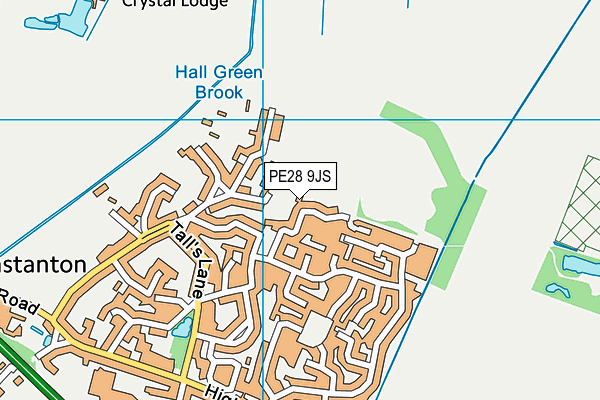 PE28 9JS map - OS VectorMap District (Ordnance Survey)