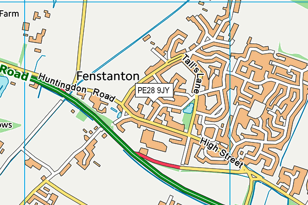 PE28 9JY map - OS VectorMap District (Ordnance Survey)