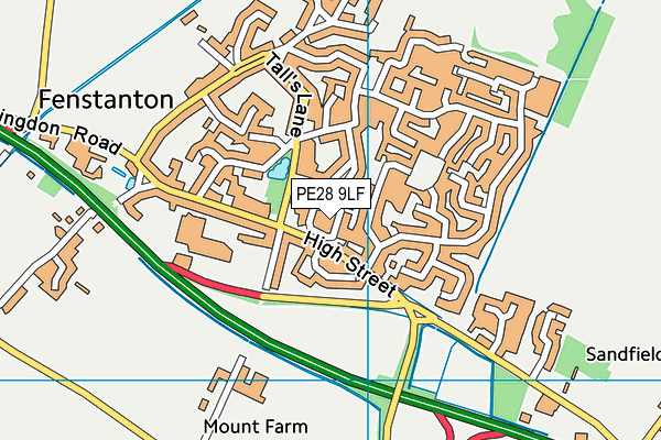 PE28 9LF map - OS VectorMap District (Ordnance Survey)