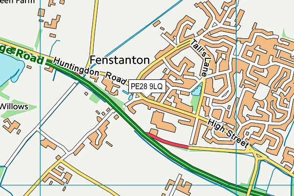 PE28 9LQ map - OS VectorMap District (Ordnance Survey)