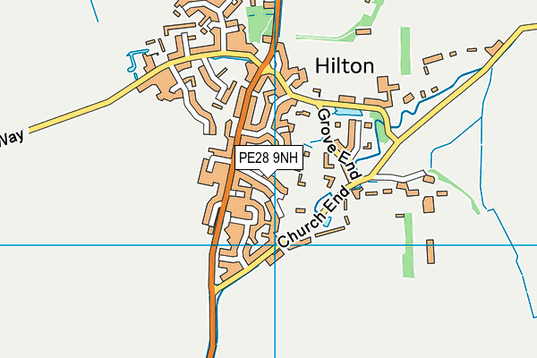 PE28 9NH map - OS VectorMap District (Ordnance Survey)
