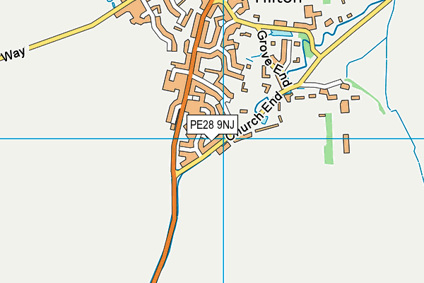 PE28 9NJ map - OS VectorMap District (Ordnance Survey)