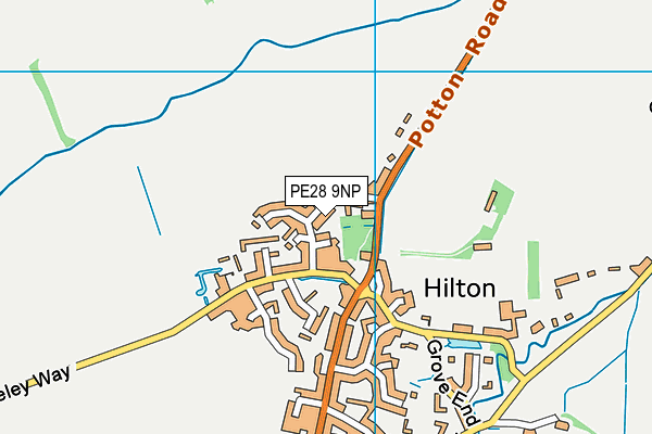 PE28 9NP map - OS VectorMap District (Ordnance Survey)