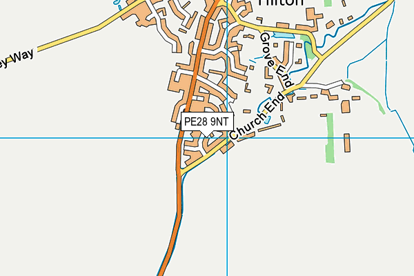 PE28 9NT map - OS VectorMap District (Ordnance Survey)