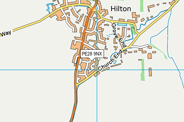 PE28 9NX map - OS VectorMap District (Ordnance Survey)