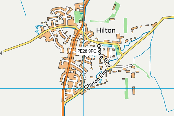 PE28 9PQ map - OS VectorMap District (Ordnance Survey)