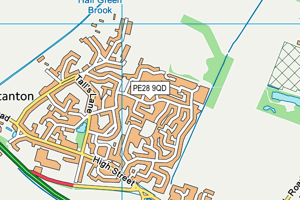 PE28 9QD map - OS VectorMap District (Ordnance Survey)
