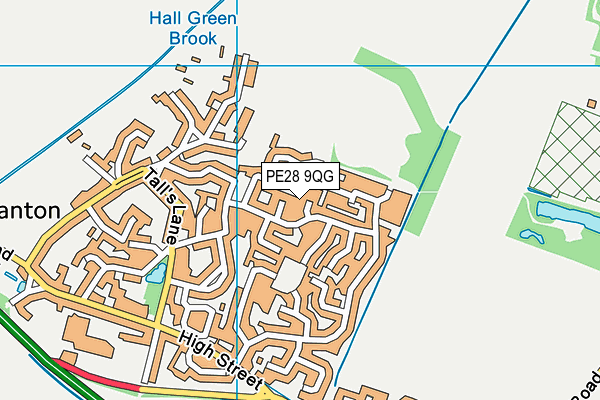 PE28 9QG map - OS VectorMap District (Ordnance Survey)